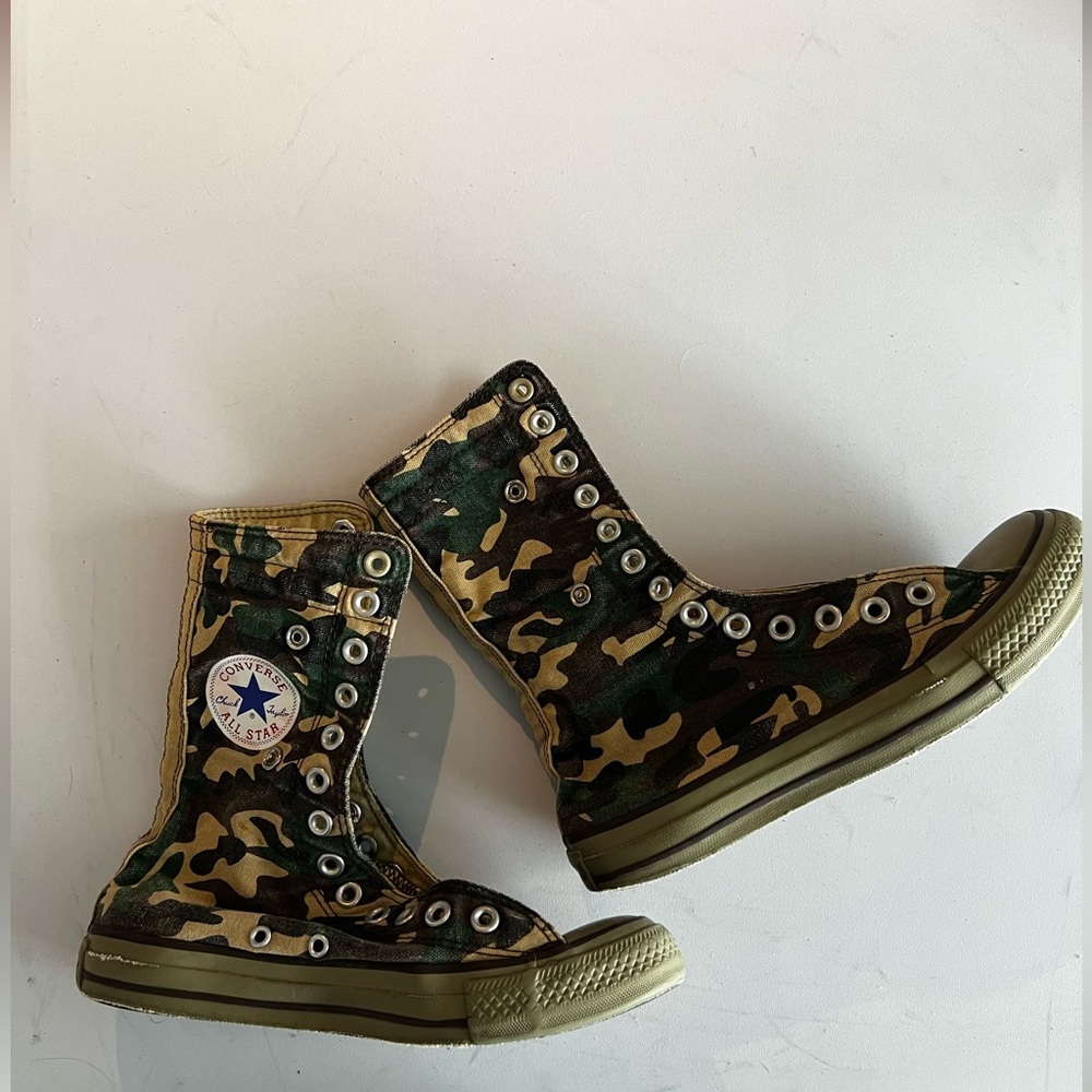 Converse high top camo adjustable height